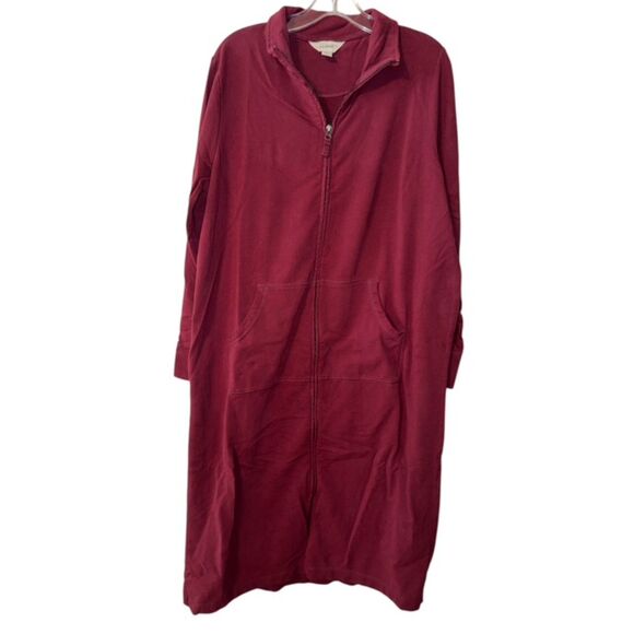LL Bean Women's Ultrasoft Sweatshirt Robe - Picture 1 of 9